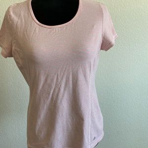 Talbots orange striped blouse. Size M